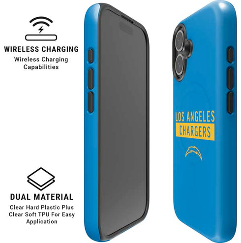 NFL Los Angeles Chargers Blue Performance Series iPhone 16 Plus Magsafe Impact Case